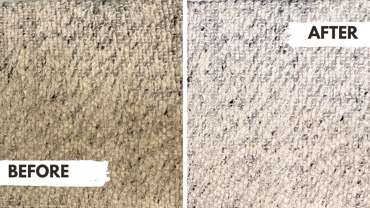 Reviving a Heavily Soiled Grey Wool Runner Rug in Vancouver, WA